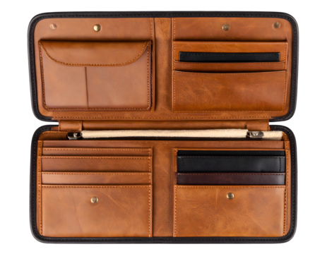 brown leather briefcase