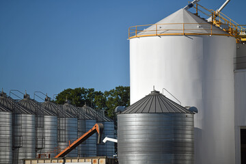 grain silos on a farm