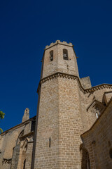 Santa María la Mayor Church in Valderrobres, Teruel, Spain. Medieval architecture with stone details in the heart of Matarraña.