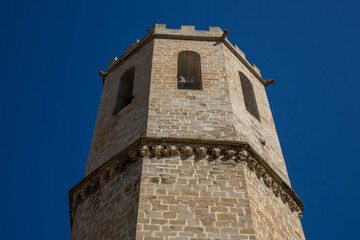 Santa María la Mayor Church in Valderrobres, Teruel, Spain. Medieval architecture with stone...