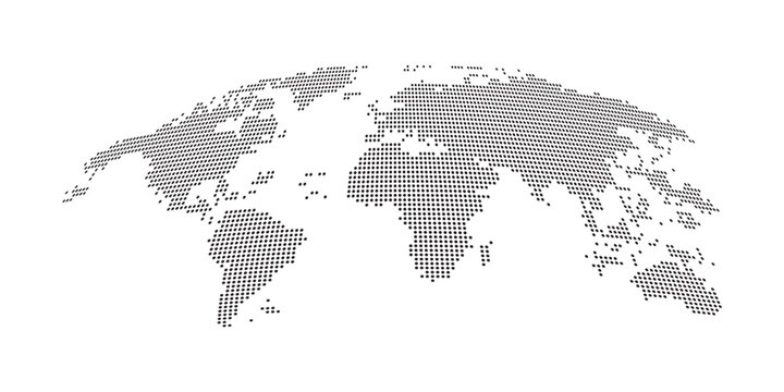 World map dotted vector illustration
