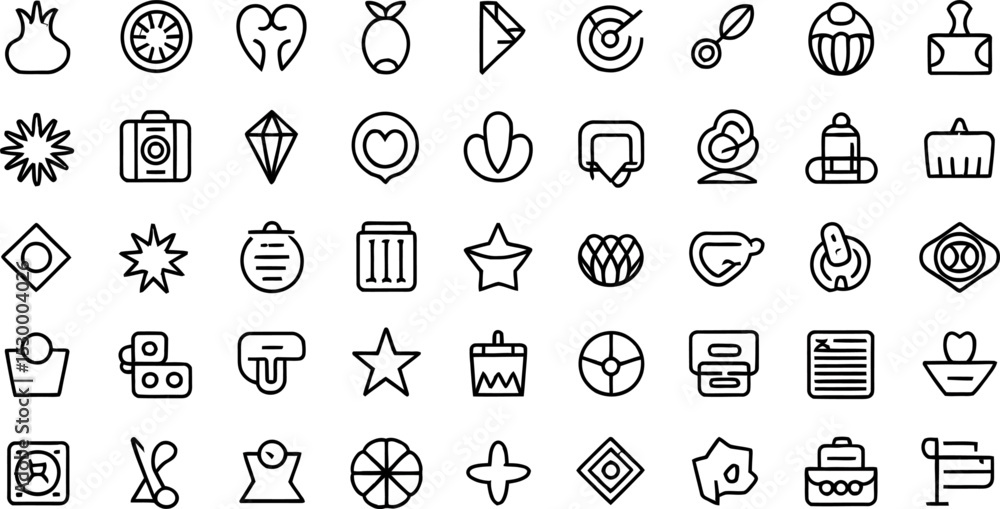 Poster black and white website onboarding flow icons set vector 1