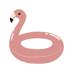 Pink Flamingo Pool Floatie Illustration