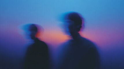 Blurred photo with two person