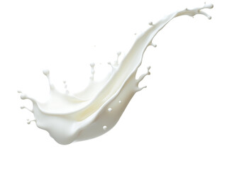 Abstract white milk splashes, floating, white background, food,liquid,drop