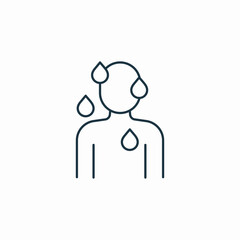 Obraz premium sweating moist icon sign vector