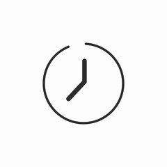 wall clock icon sign vector