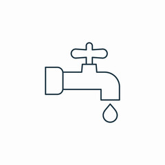 water tap drop icon sign vector
