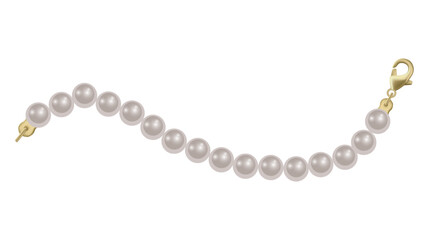 Elegant Pearl Necklace with Gold Clasps