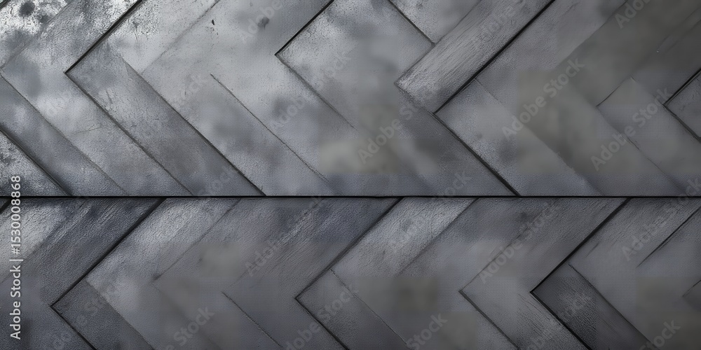 Poster close up of a dark gray herringbone pattern made of rectangular tiles with a glossy finish