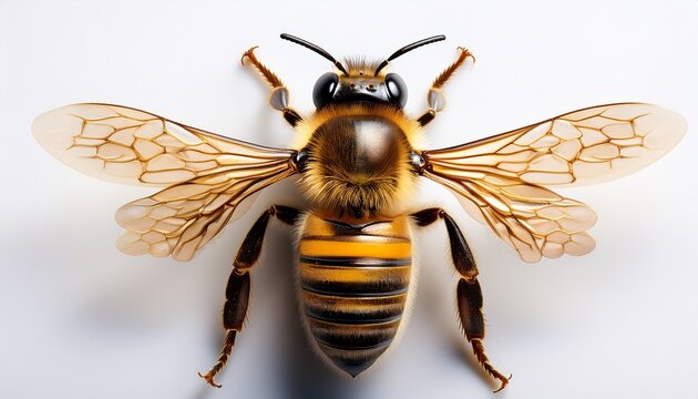 bee anatomy study nature scientific entomology insights isolated on white background
