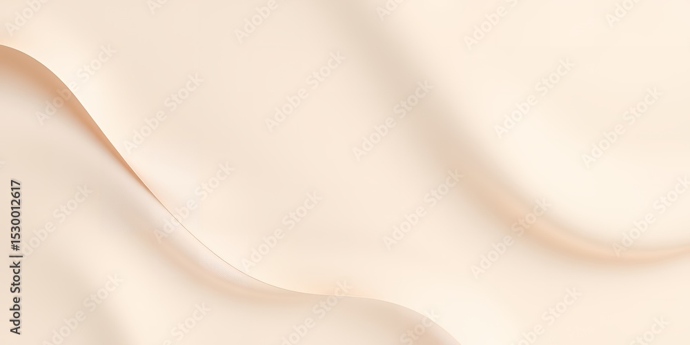 Poster a soft and smooth beige fabric with gentle curves and subtle shadows creating a calming effect