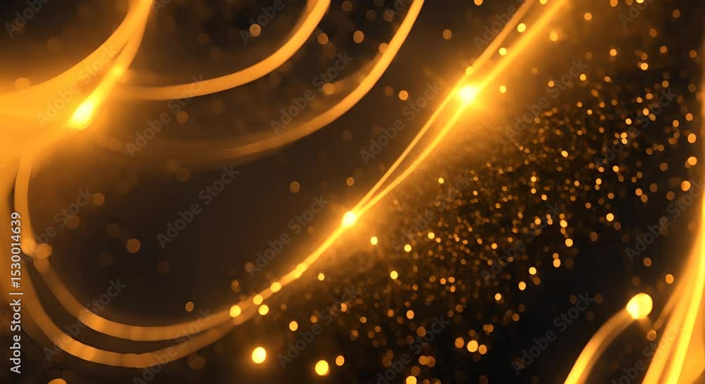 Poster sparkling gold dust on a black background footage particle flow seamlessly loopable abstract backgro