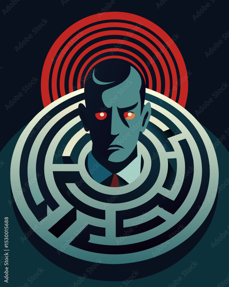 Poster the darkness of the maze is a reflection of the individuals inner turmoil and the manipulation they 