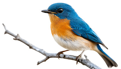Obraz premium blue bird isolated on white background