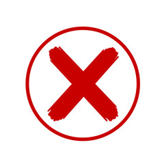 Obraz premium red cross mark