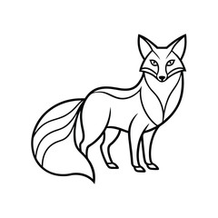 Delicate Fox with Soft Watercolor Texture vector illustration