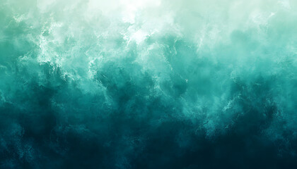 grainy gradient aqua green background light to dark ocean green smooth noise texture aquamarine banner backdrop design