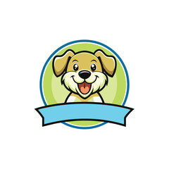 Joyful Puppy with Wagging Tail Motion vector illustration