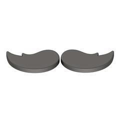 3D Render of a Classic Mustache