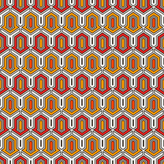 Seamless ethnic vector. Tribal wallpaper. Arrows ornament. Folk pattern. Geometric backdrop. Mosaics motif. Grid background. Textile print. Ethnical web design. Abstract image