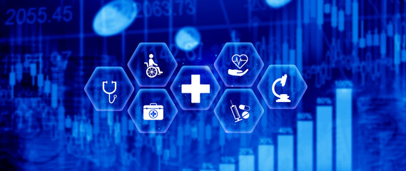 Health care and medical insurance concept. Access to welfare health, health insurance business. protection health, family medicine concept.