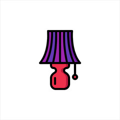 red and blue lamp
