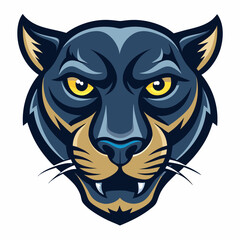 Head on Panther Illustration A Striking Design Element for Banners Advertisements and Creative Projects with Bold