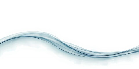 Abstract light blue wave design element on a clean white background for modern aesthetics