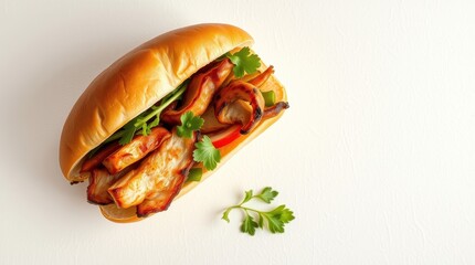 Deliciously Grilled Chicken Sandwich on a Soft Roll