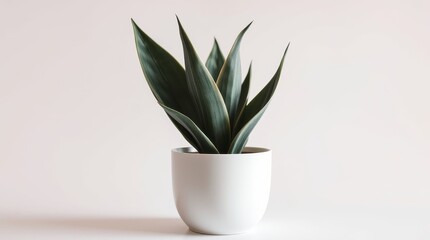 Elegant Houseplant in a Simple White Pot