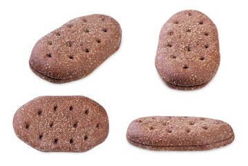 Rye bread on a white isolated background