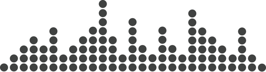 Black sound waves. Abstract music wave, radio signal frequency and digital voice visualisation. Tune equalizer vector icon. Monochrome volume audio lines, soundwaves rhythm isolated on white backgroun