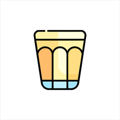 vector illustration of a glass of beer