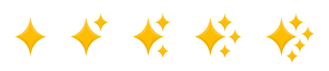 Star icon set. Star vector icons. Stars collection. Sparkle vector icons.