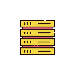 vector illustration of a set of colored pencils