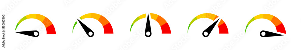 Poster speedometer vector icon. dashboard icon set. isolated speedometer symbols. eps 10