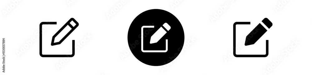 Poster edit pen icon, create modify pen sign button, pencil icon, sign up icon - editing text file document