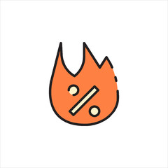 vector fire icon