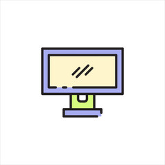 computer monitor with hand cursor