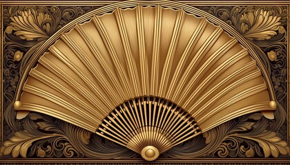 elegant pattern with decorative wall fan