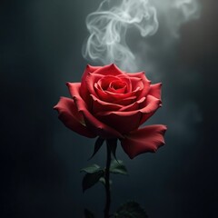 red rose on black background