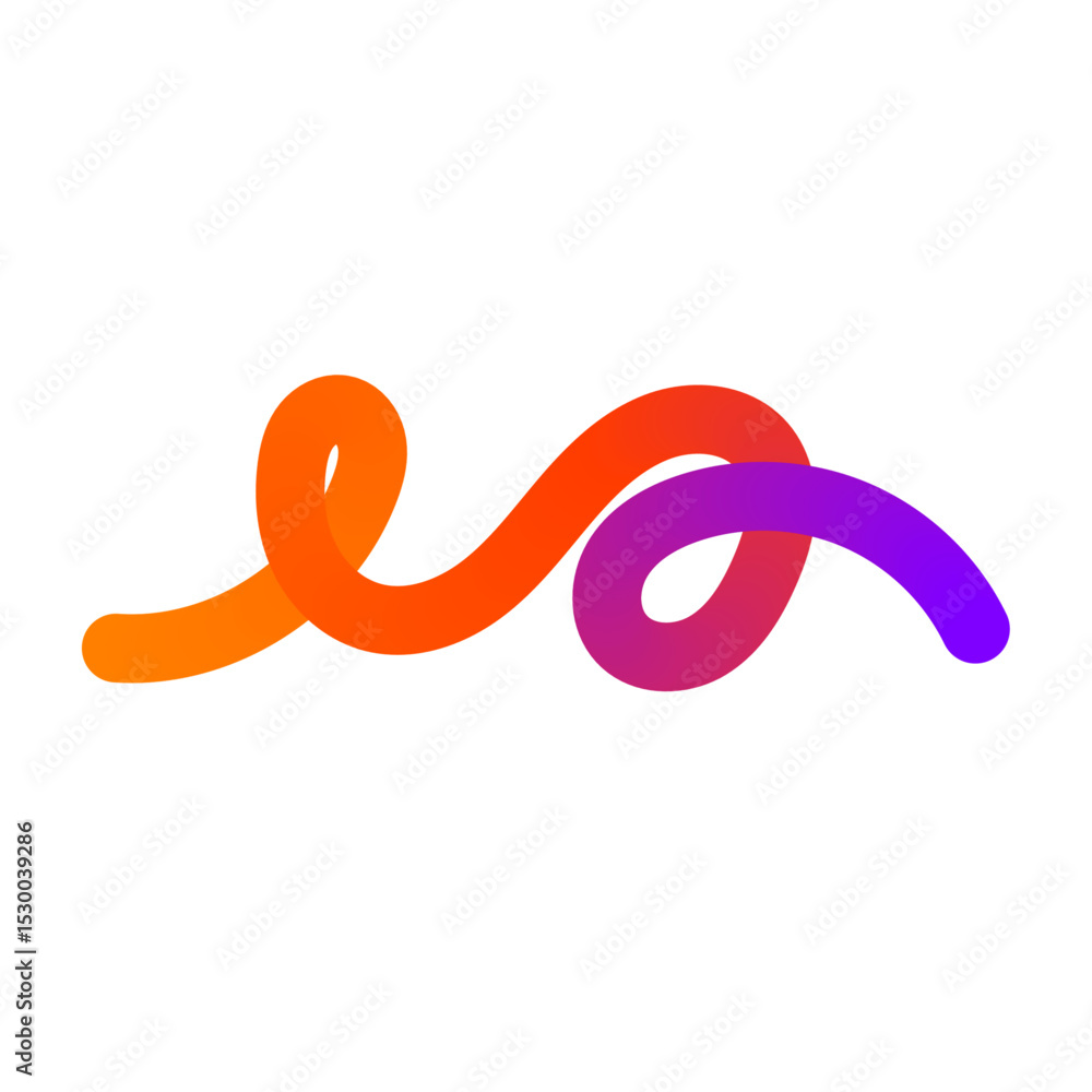 Poster abstract gradient wave pattern with wavy 3d shapes and geometric squiggles. modern doodle design wit