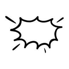 Manga speech bubbles with dynamic comic bursts. dialogue balloons and explosive text frames. Flat illustration isolated on white background.