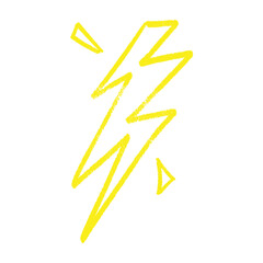 Bolt flash silhouette with thunderbolt power. Electric lightning arrow cartoon icon. Flat vector illustration isolated