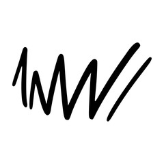 Comic movement lines and expressive shapes with fun graphic effects. Hand-drawn cartoon elements including arrows, marks, and brush strokes. Flat vector illustration isolated on white background.