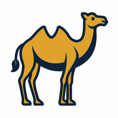 Simple Camel Logo Vector Icon Illustration Featuring a Desert Animal Design for Branding and Creative Projects