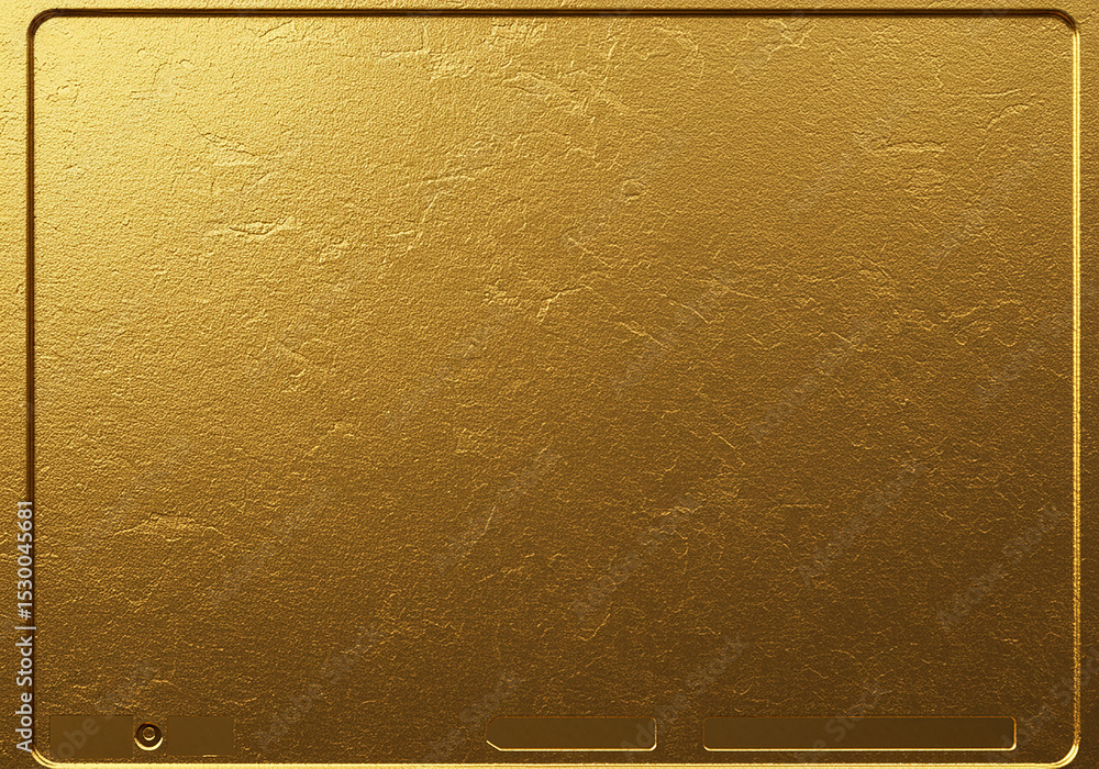 Poster golden textured background with a rectangular frame