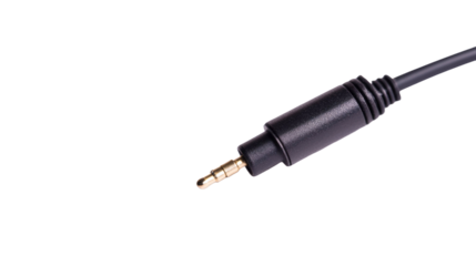 3.5mm audio jack on transparent background for versatile audio connectivity and applications in modern electronics