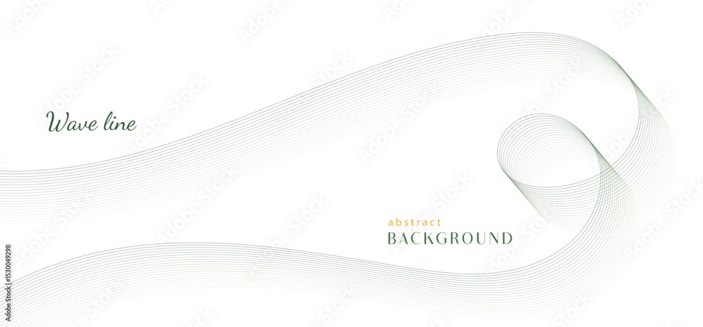 Poster abstract gradient ribbon wave on white background. minimalist background and design element for patt